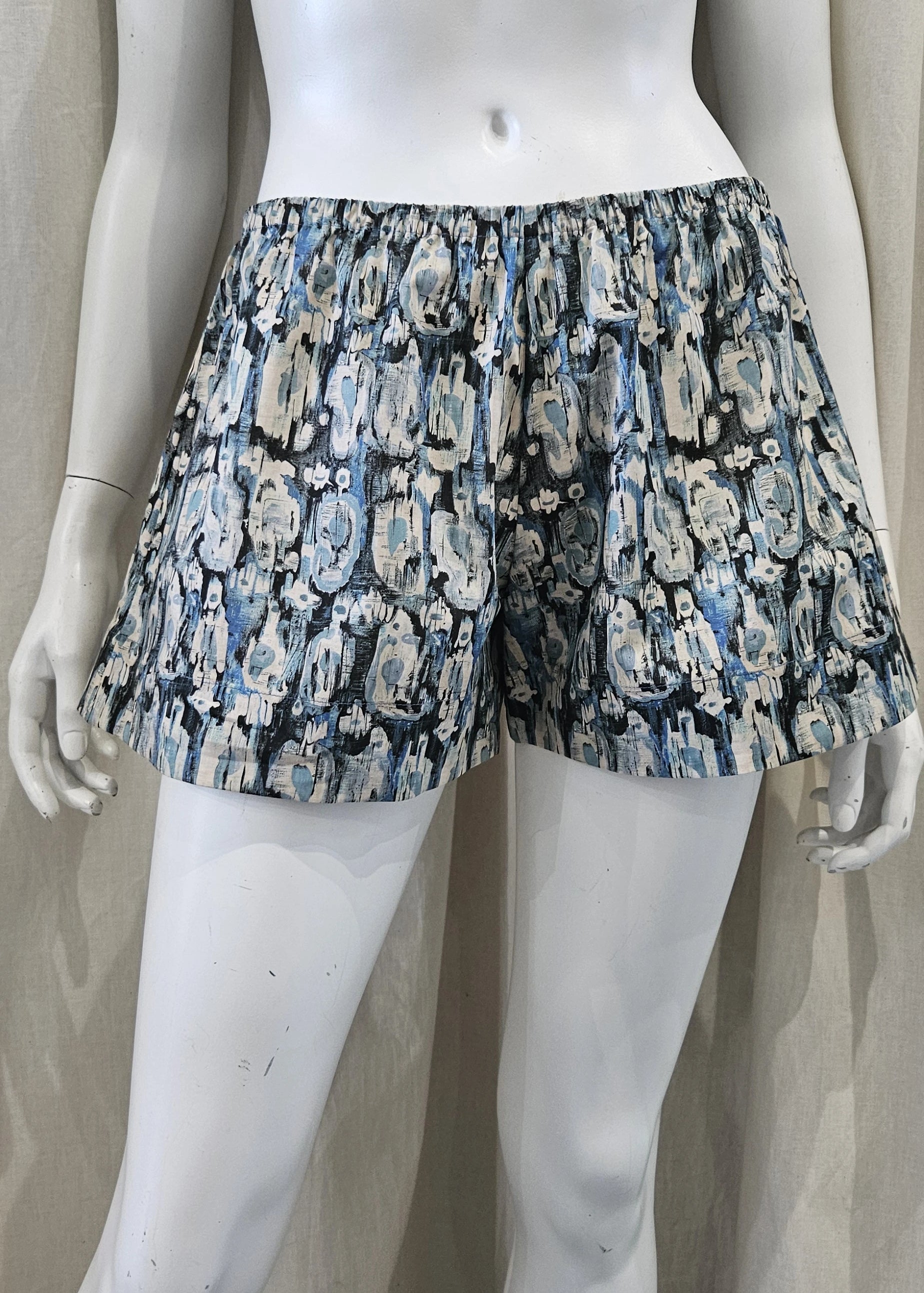 liberty print majesty blue shorts