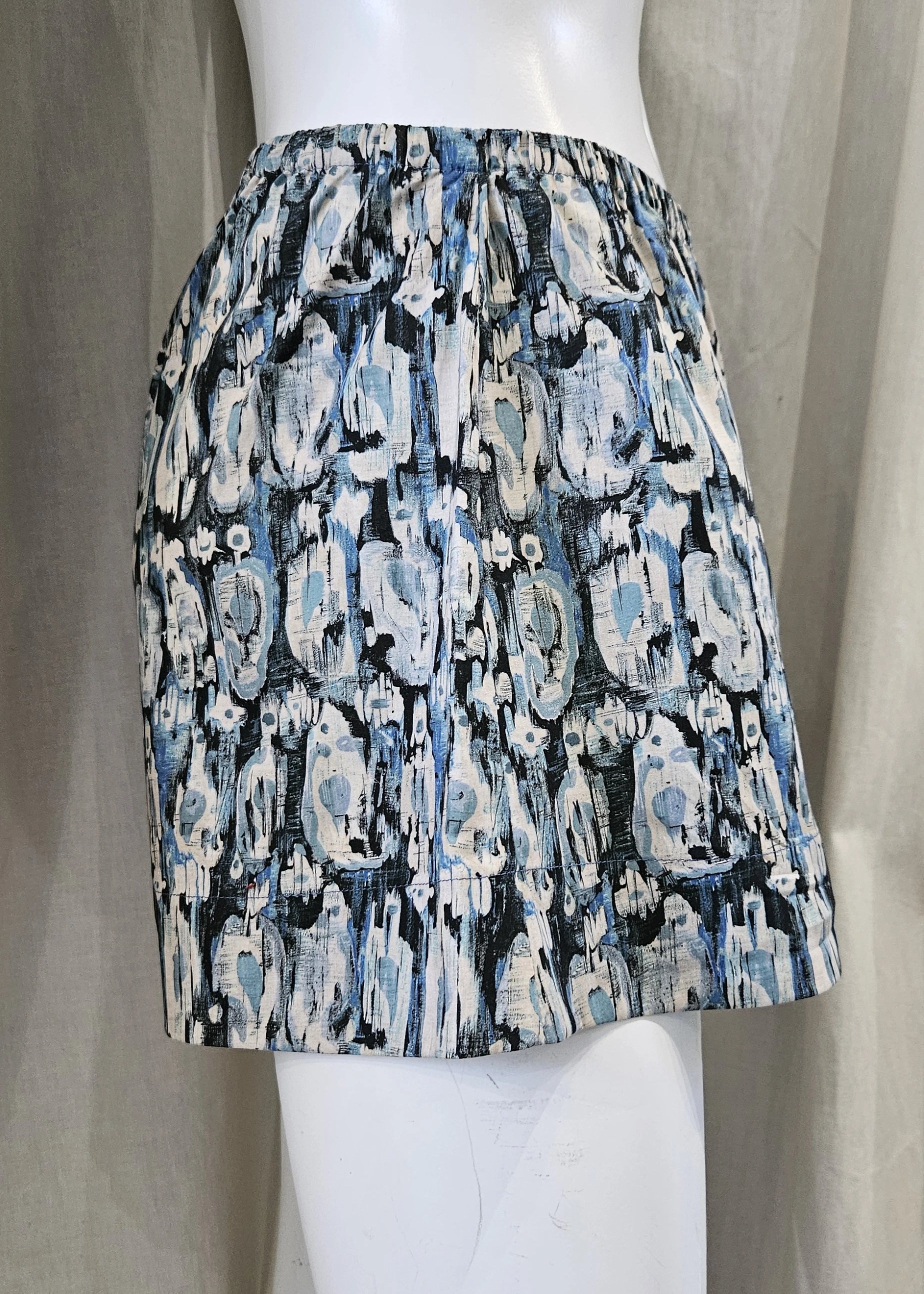 liberty print majesty blue shorts