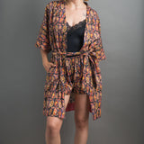 Majesty Coral Short Kimono