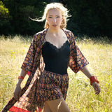 Majesty Coral Short Kimono