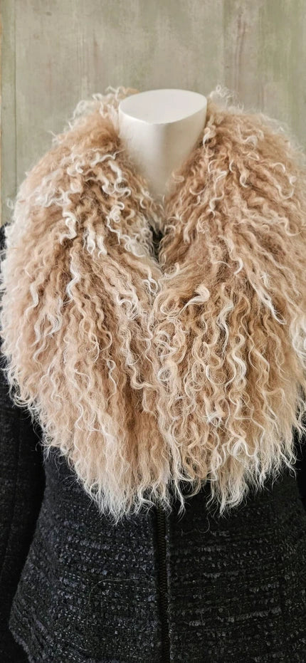mongolian lamb scarf