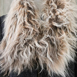 mongolian lamb scarf copper