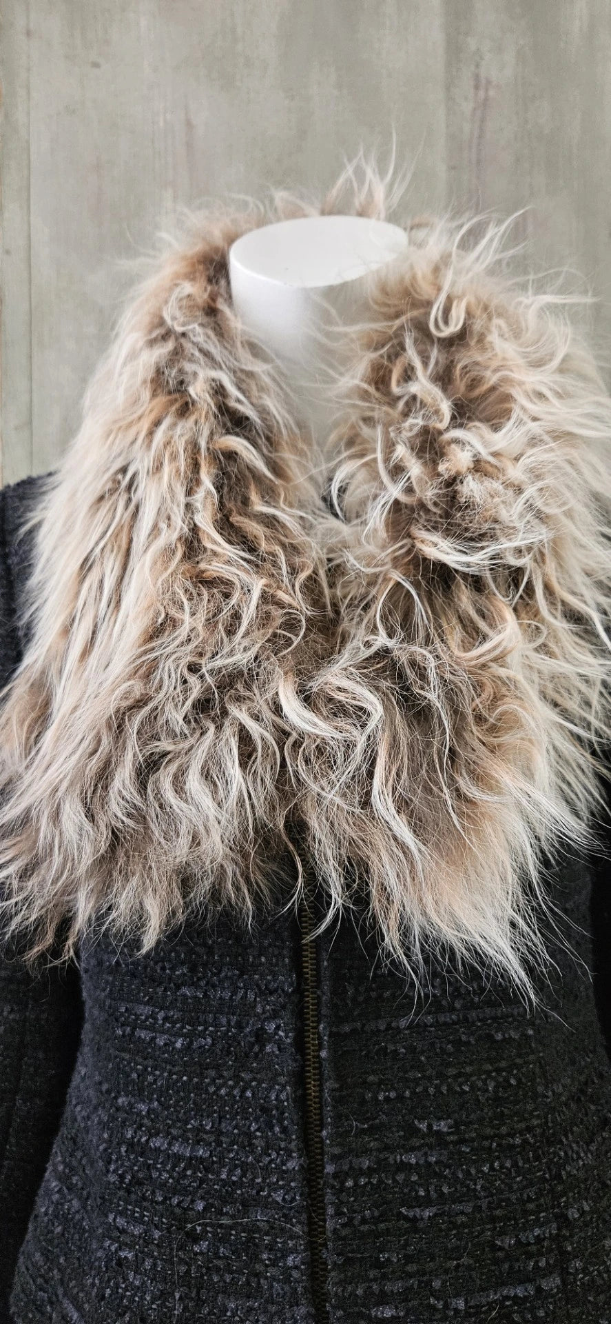 mongolian lamb scarf copper