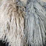 mongolian lamb scarf maldives blue/grey mushroom with off white tips