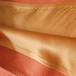 orange bias cut linen a-line skirt label