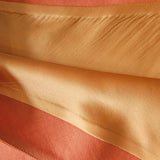 orange bias cut linen a-line skirt label