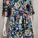 liberty print pavilion navy long kimono