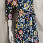 liberty print pavilion navy long kimono