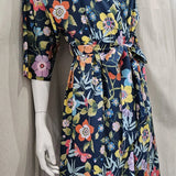 liberty print pavilion navy long kimono