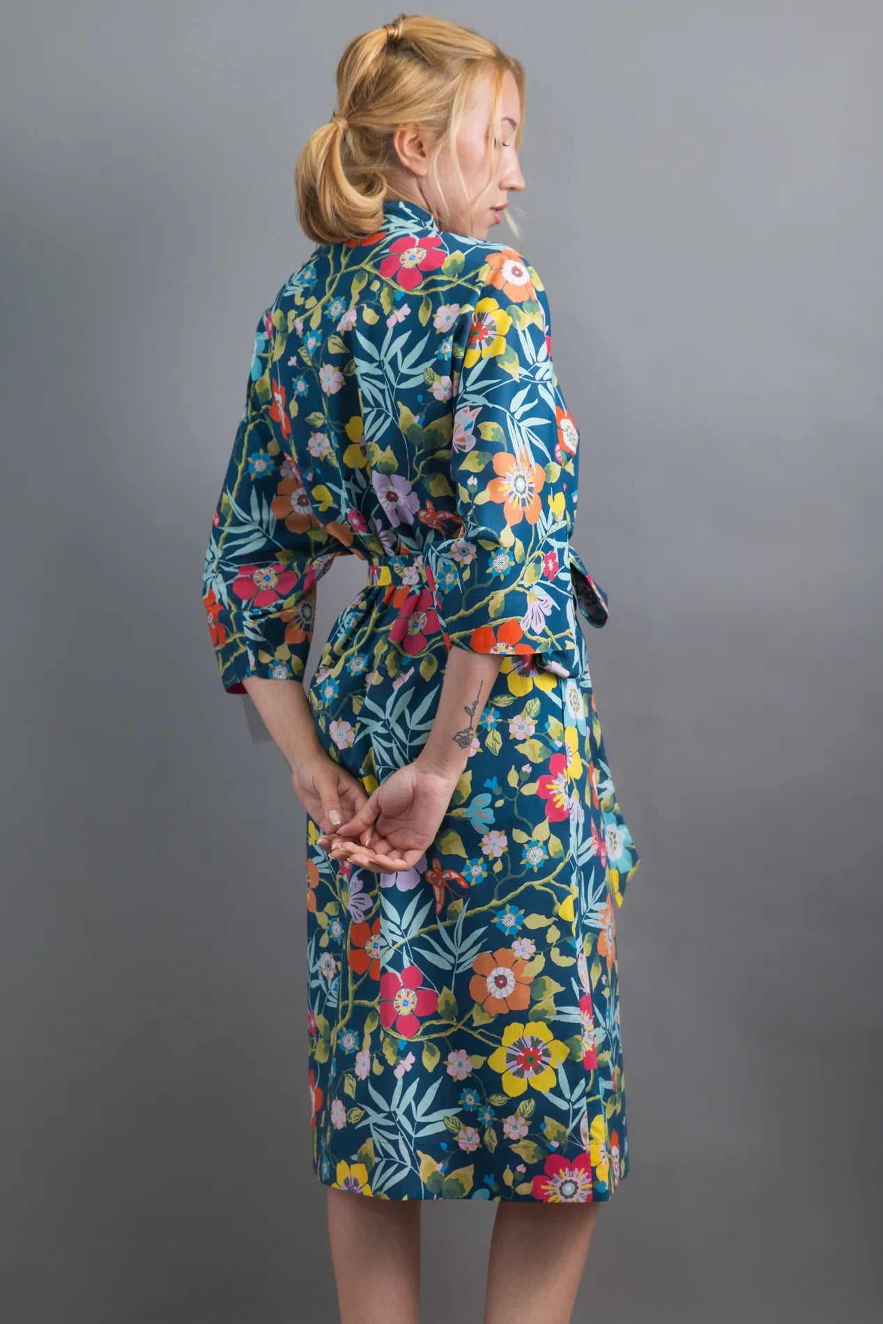 pavilion navy long kimono