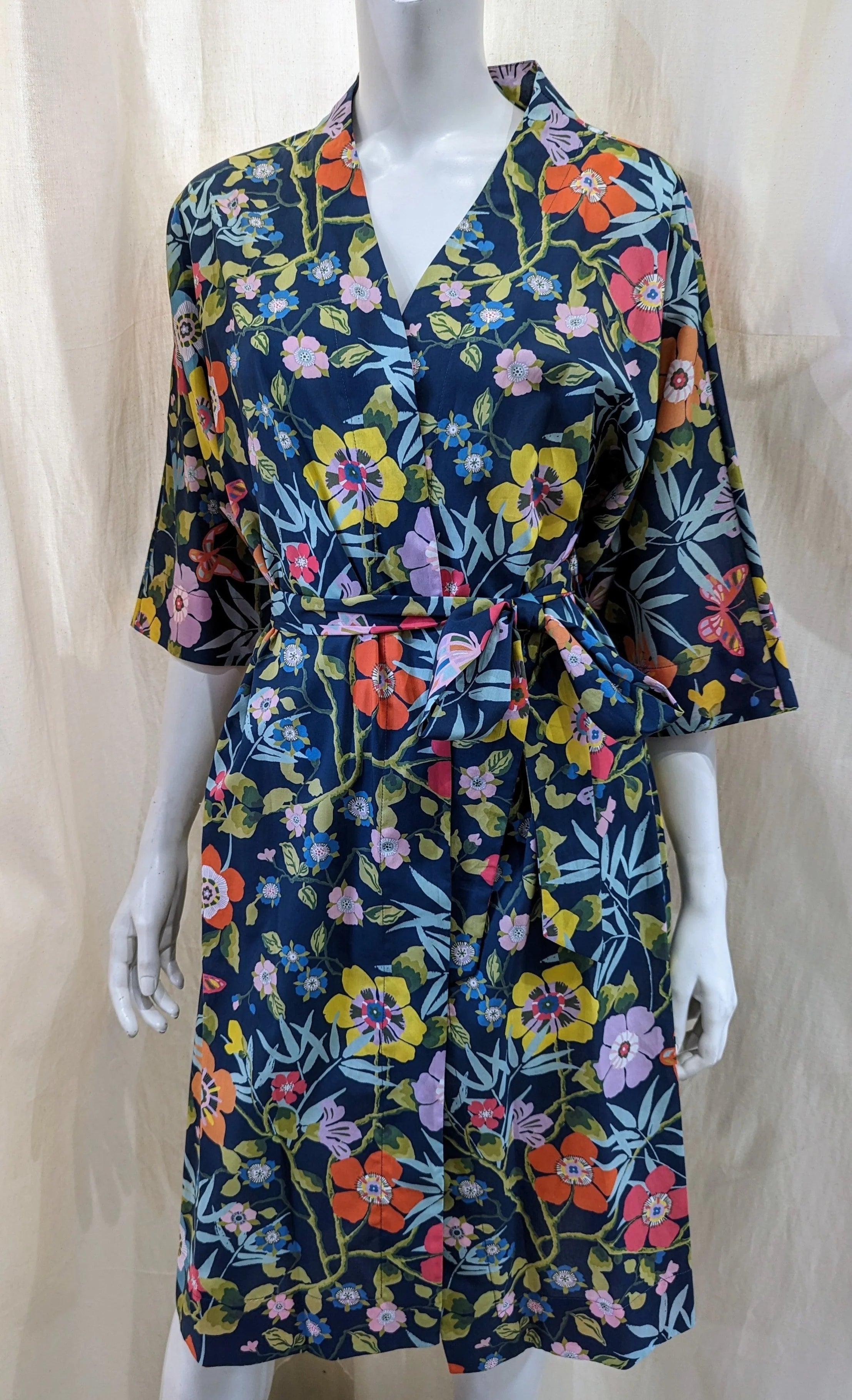 pavilion navy long kimono design