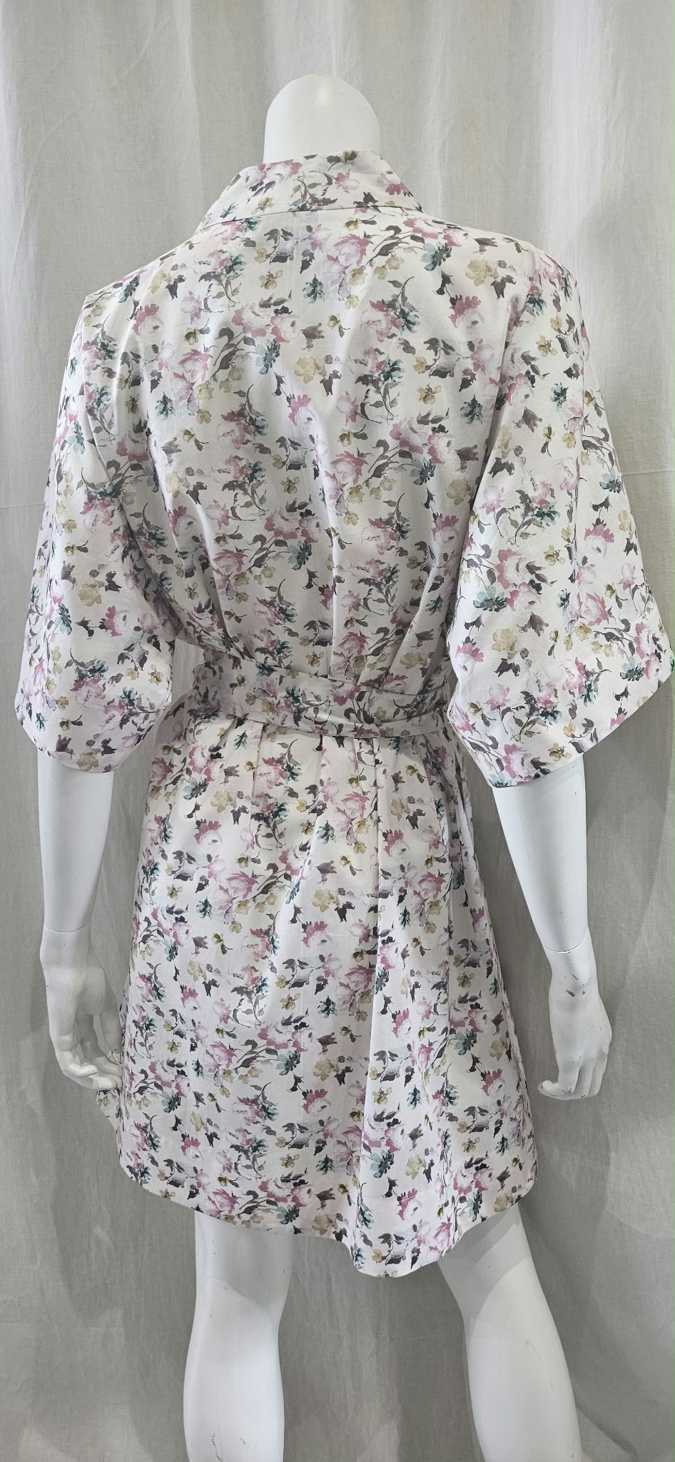 liberty print raining rosebuds short kimono