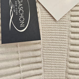 Asymmetric knit top in silk/linen by Magaschoni