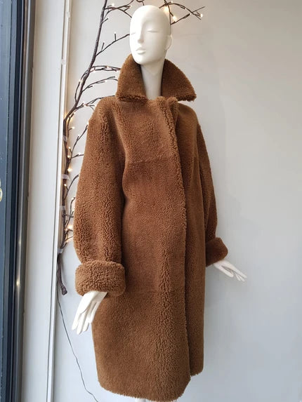 sheepskin teddy coat