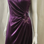 silk satin draped dress