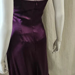 silk satin draped dress