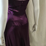 silk satin draped dress